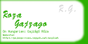 roza gajzago business card